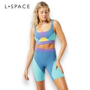 L*Space Sunburst Sports Bra Women’s Size Small S Blue